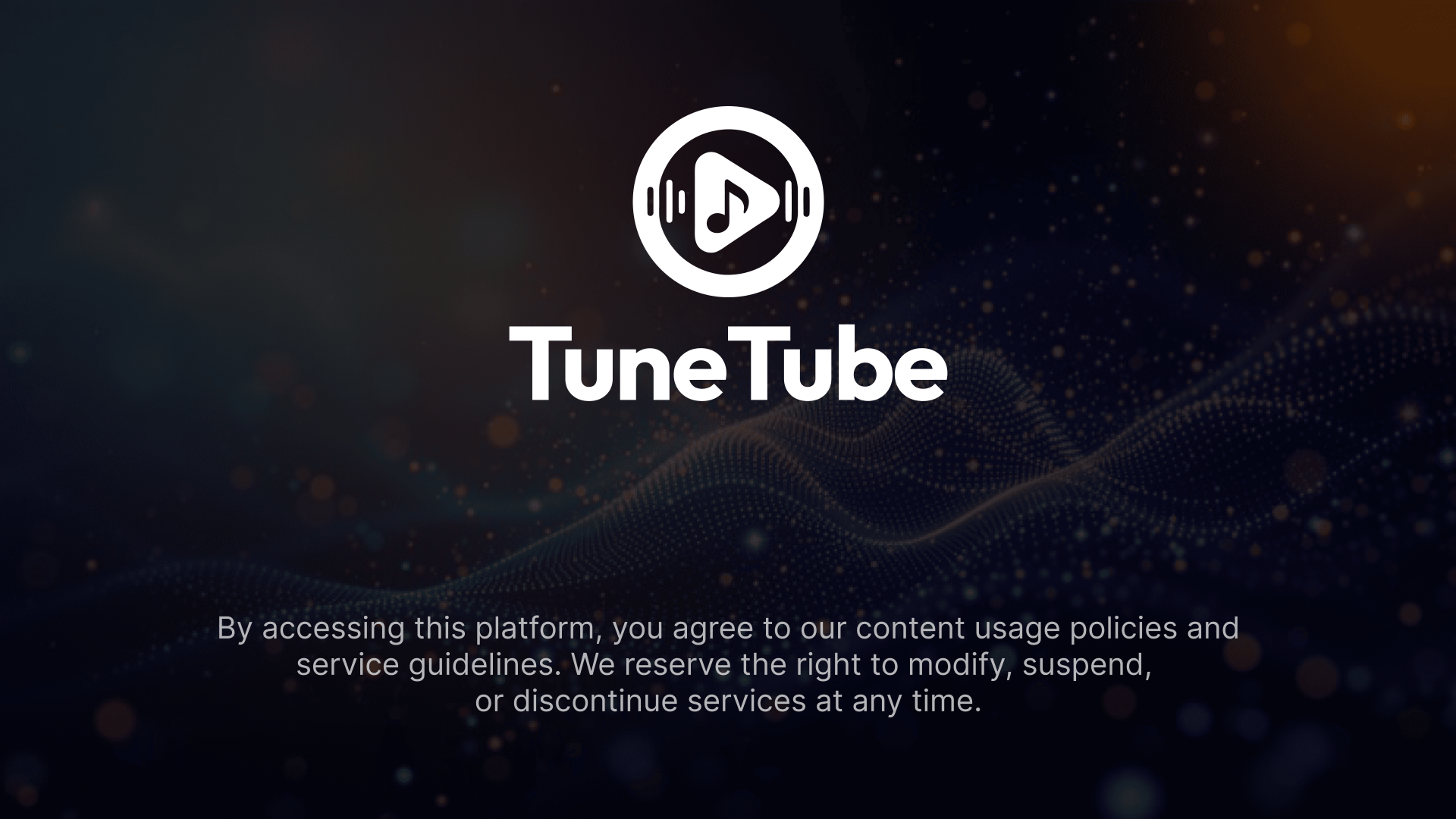 TuneTube splash screen on Fire TV